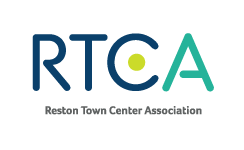 RTCA Reston Town Center Association logo with green dot in the center of C